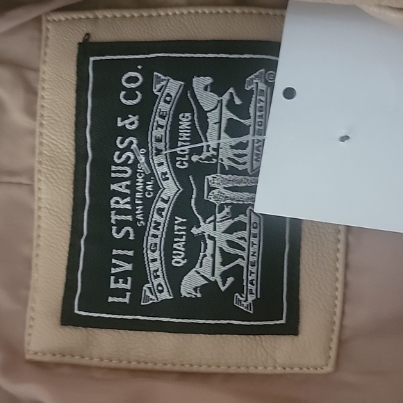 ***Sold***Genuine Levi Vegan Leather Jacket - Picture 2 of 4